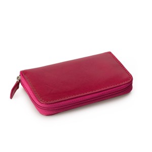 Portofel din piele naturala, pentru chei, DiAmanti Henry Fucsia 8065